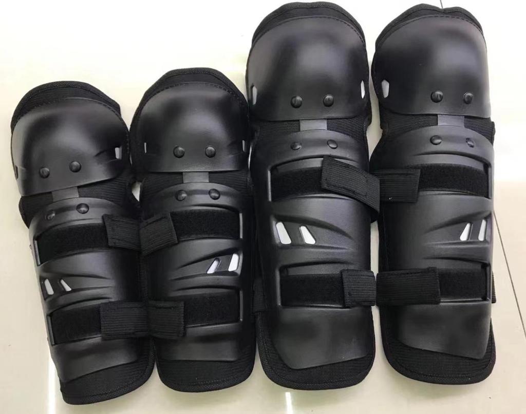 Motorcycle Off-Road Knee and Elbow Pads Set - Round Head Competition Protective Gear
