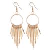 Boho Swing блестящие длинные серьги-подвески с кисточками для женщин, большие круглые серьги-подвески, модные ювелирные изделия в подарок