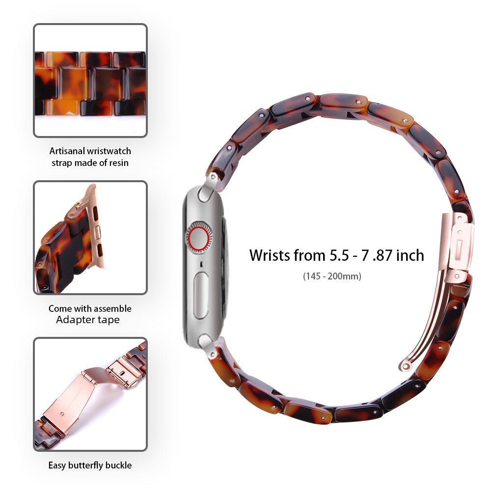 "Compatible Resin & Rubber Strap for Apple Watch 42mm/46mm"