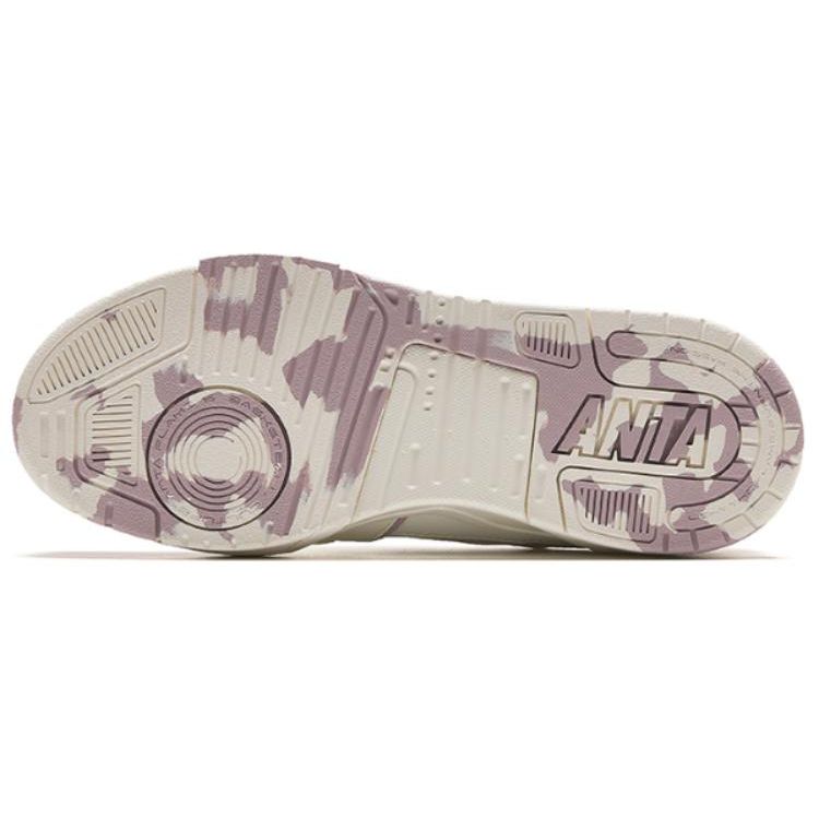 Anta Кроссовки для скейтбординга серии Lifestyle Flame Trendy Casual Durable Breathable Low-Top, женские, светло-фиолетовые, 122428081-5