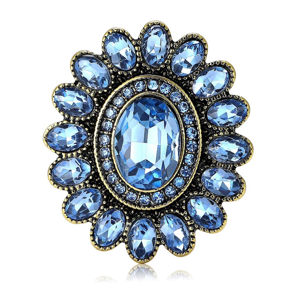 High-Grade Alloy Rhinestone Small Sunflower Brooch Exquisite Creative Women'S Clothing Corsage Jewelry Pin