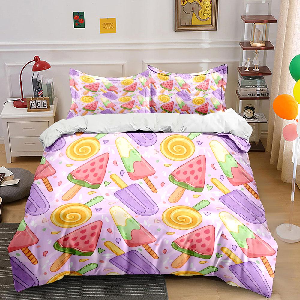 Summer Sweet Treats Trio Design Exquisite three-piece bedding set gift for kids and adults