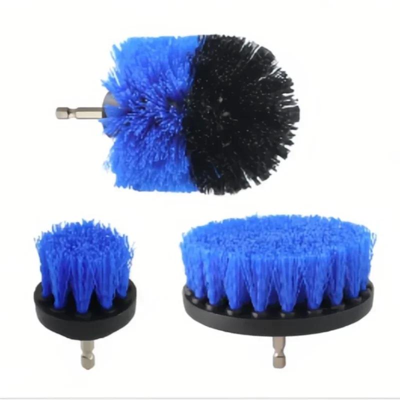3 шт./компл. Набор насадок для щеток для дрели, набор электрических щеток для чистки автомобильных колес, шин и стекол окон