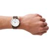 Emporio Armani Kappa Men's Quartz Watch White (matte) Dial Genuine leather Strap 41mm AR11173