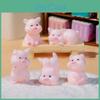 Милые полимерные мультяшные фигурки свиней, животные, аксессуары для стола, автомобиля, набор для домашнего декора