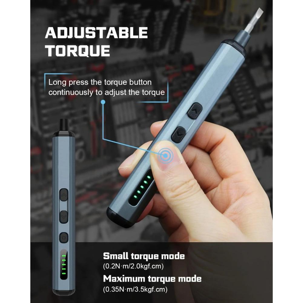 68-in-1 Precision Electric Screwdriver Set with 64 Magnetic Bits 5 Torque Adjustable Mini Power Tool for IPhone Watch Camera PC