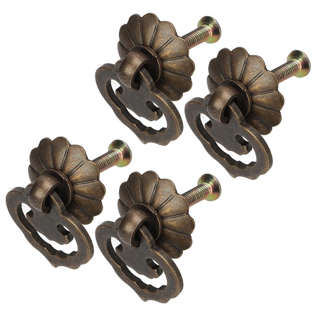 4set Antique Cabinet Handles Bronze Color Auspicious Clouds Shape Vintage Style Decorative DIY