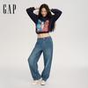 Gap Unisex 2025 Autumn Heavyweight Fleece Printed Logo Hooded Sweatshirt