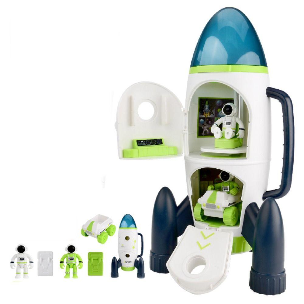 Space Station Acousto Optic Space Toys Rocket Spacecraft Model Space Shuttle Toys Toy for Kid
