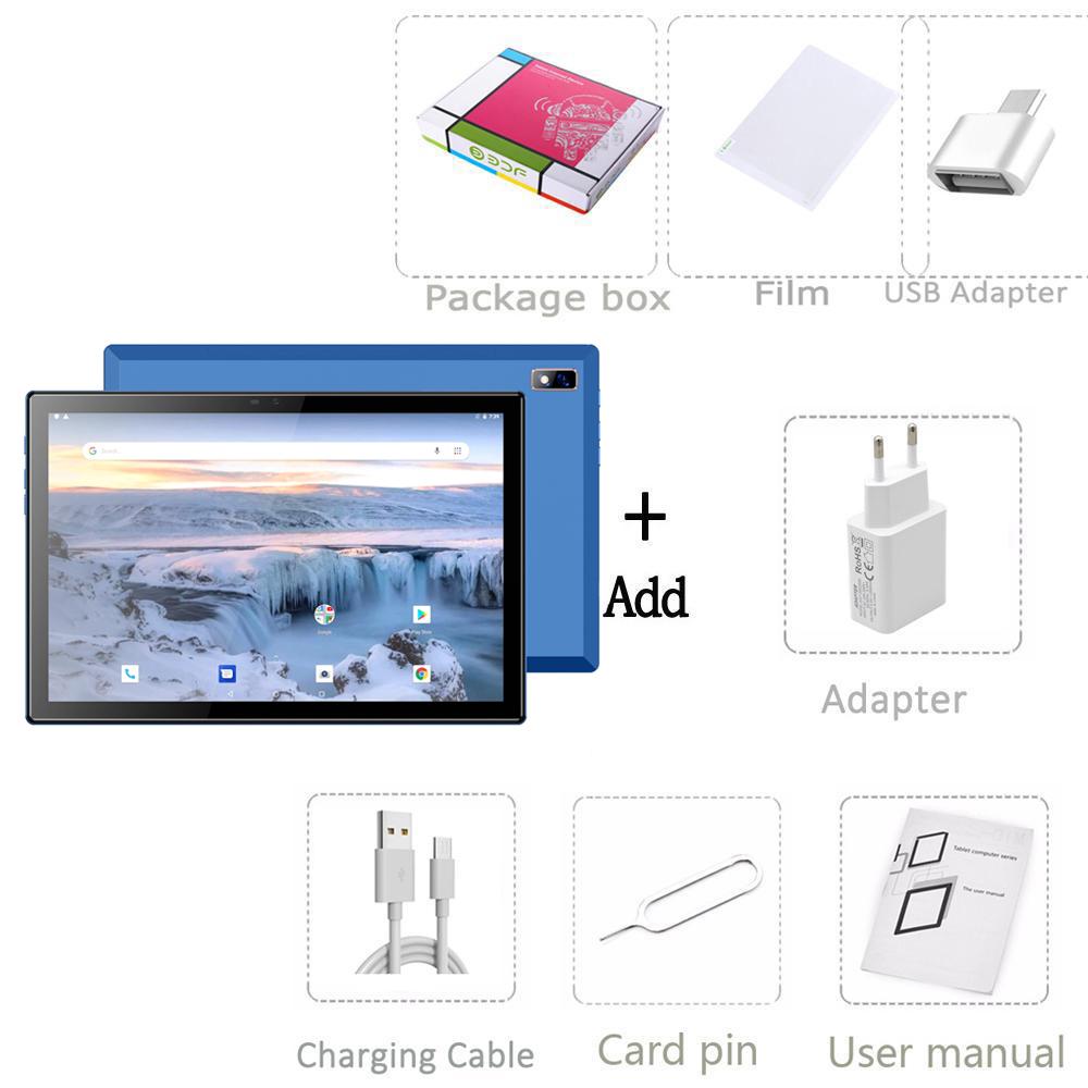 Планшет BDF P30 10,1 дюйма, 8 ГБ + 256 ГБ, Android12, планшетный ПК, компьютер