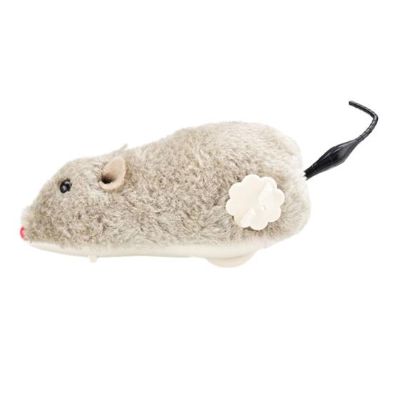 Cat Toy Realistic Mouse Shape Entertaining Toy Boredom Relief Interactive Clockwork Cat Plush Toy Pet Supplies