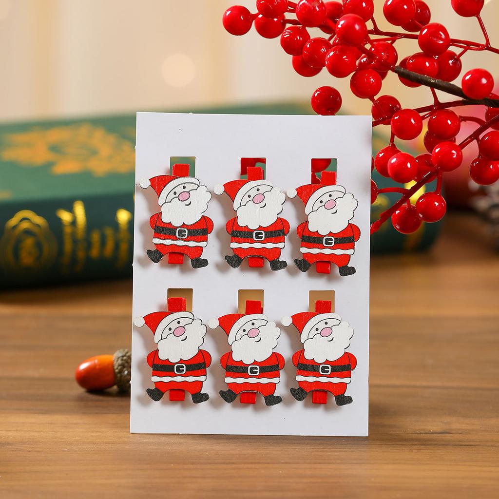 Рождественский деревянный мультфильм клип рождественские праздничные украшения аксессуары для дома фото стена сцена макет