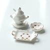 1 набор украшений для кукольного домика, мини-керамический набор для чая, имитация чайника, модель игрушки, аксессуары для миниатюрного кукольного домика 1/12