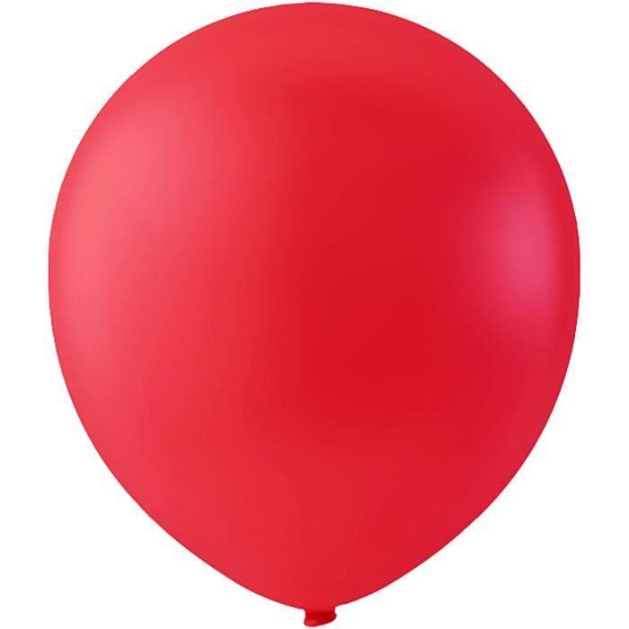Ballons - HAPPY MOMENT - 59168 - Caoutchouc naturel - Rouge - Hélium adapté