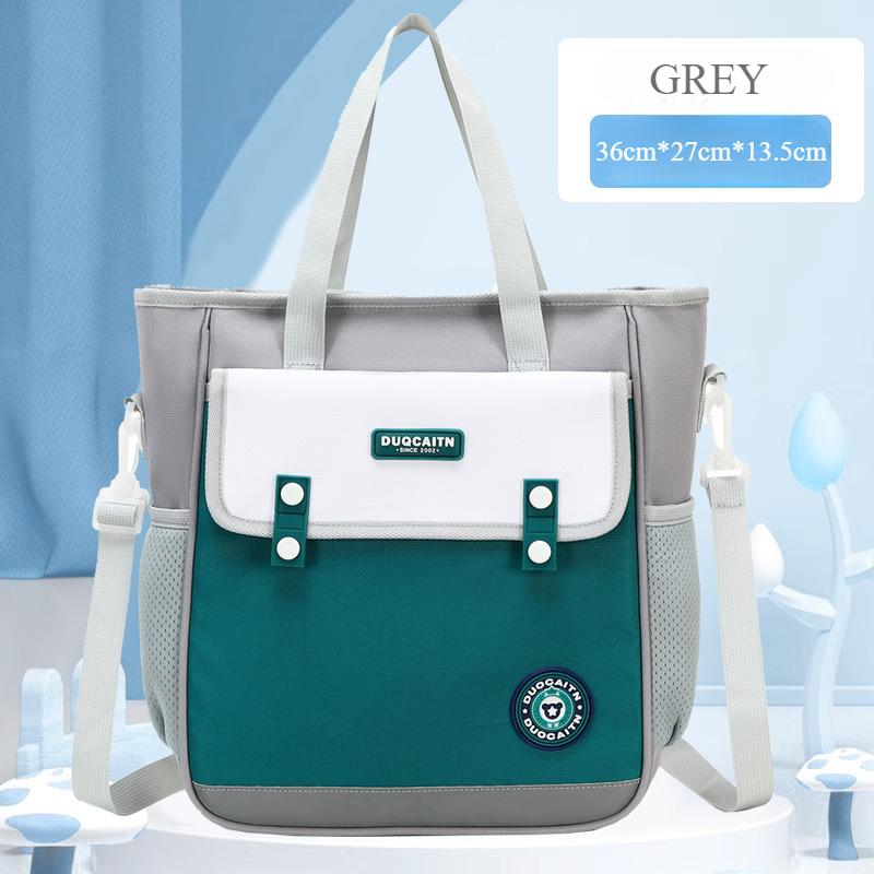 Сумка-тоут для учеников начальной школы в британском стиле, модная контрастная цветная сумка для репетиторства, высококачественная водонепроницаемая износостойкая сумка из оксфорда, сумка для творчества