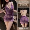 Sex Lingerie Deep Passion Bed Shame Uniform, Lace Perspective Pajamas Sexy Straps Couple Dating Robe