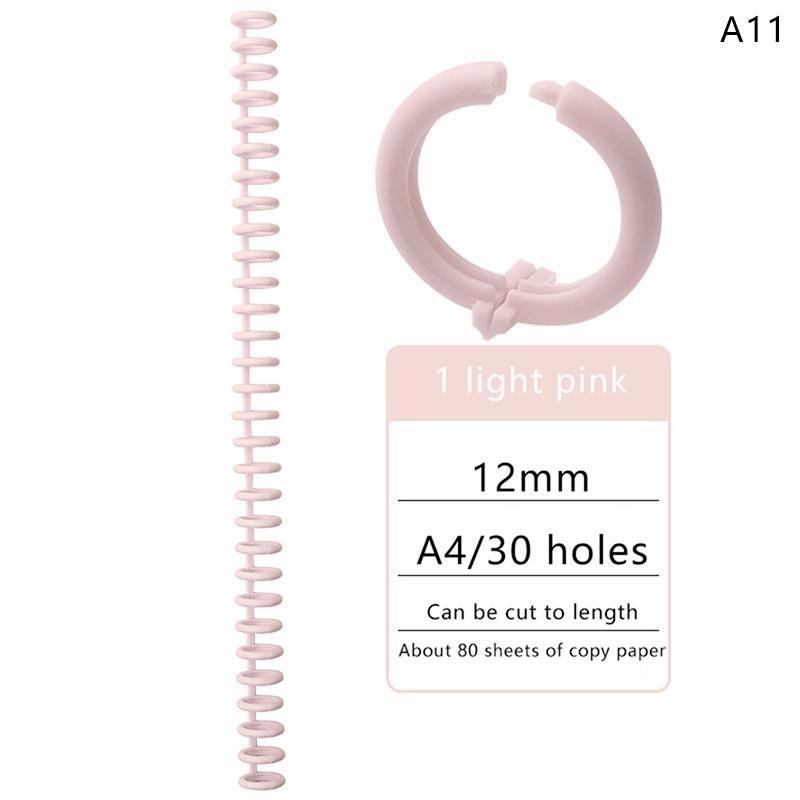30 Holes Plastic Spiral Rings For A4 Paper Notebook Stationery Office Supplies