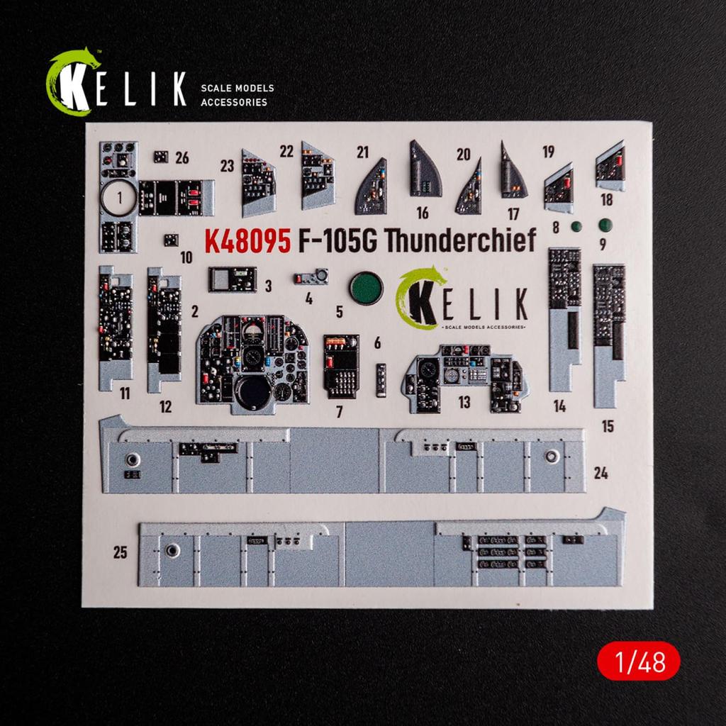 Reskit Interior 3D Decal Hobby Пластиковая модель Decal RSKK48095 1/48 F-105G (для Босса)