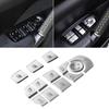 Car Door Window Glass Lift Button Decoration Cover Trim Stickers For Porsche Panamera Cayenne Macan 2011-2017 Auto