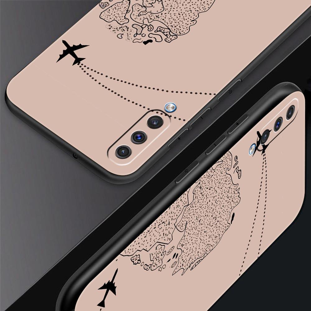 Чехол для телефона с картой мира и картой мира для Samsung A52 A14 A50 A70 A10 A30 A40 A20S A20E A02S A12 A22 A34 A42 A32 5G A54 A04s
