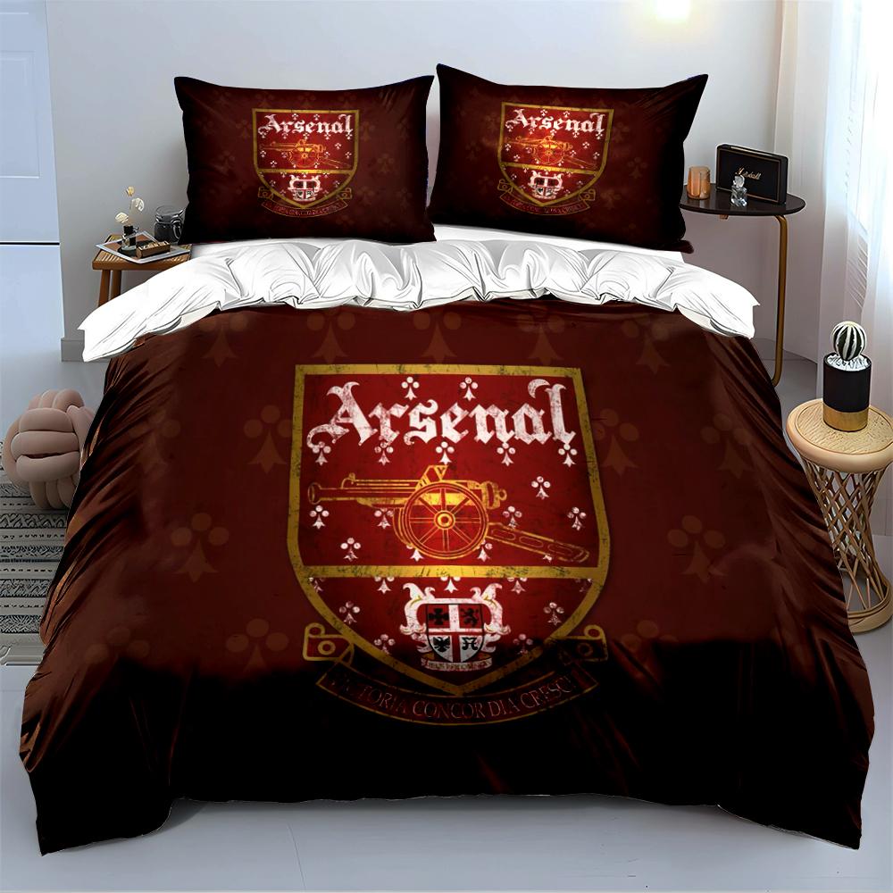 Arsenal Logo 3-Piece Bedding Set Bedding set (1 duvet cover, 2 pillowcases, duvet not included)