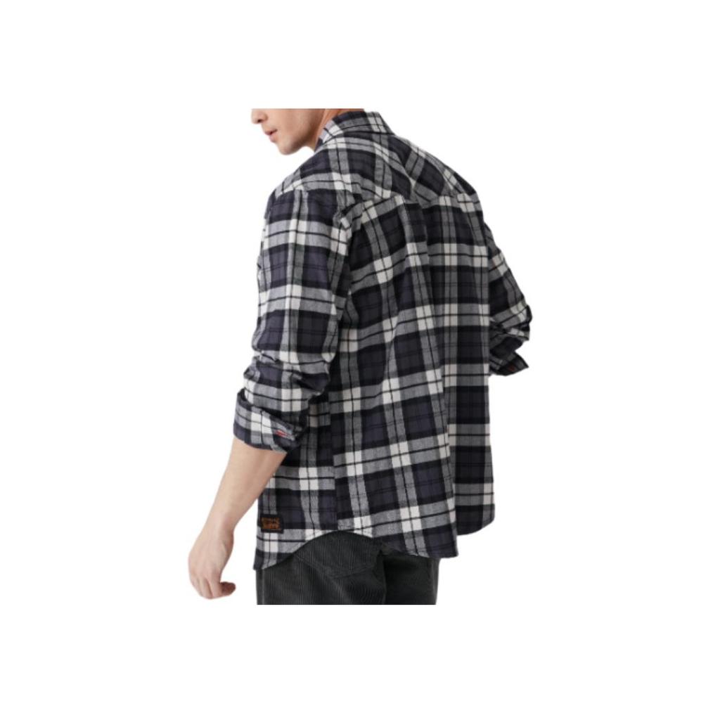Levis Повседневная клетчатая удобная рубашка с длинным рукавом Мужские рубашки Черно-клетчатая 001XM-0000