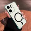 Самодельный силиконовый чехол-желе с магнитным кольцом для OPPO Reno13 F 4G/5G, противоударный, с защитой углов (подушки безопасности)