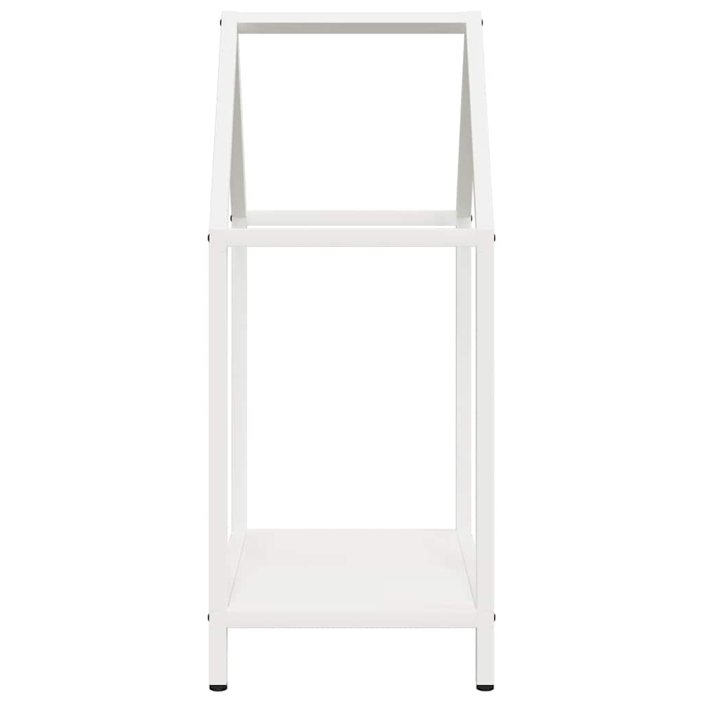 Firewood Rack White 40x25x60 cm Cold Rolled Steel