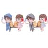 2Pcs/Pair Cute Lovers Taking Selfies On A Stool Cake Decoration Car Ornament Couple Figurines Miniature Craft Fairy Garden Decor