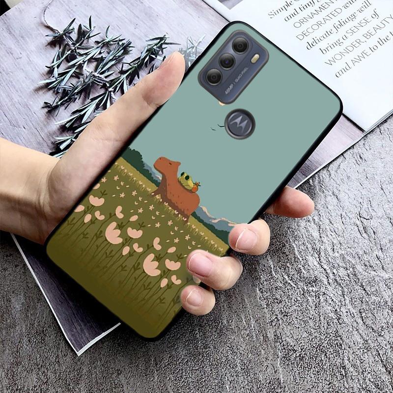 Милый чехол для телефона с капибарой для Moto G84 G22 G32 G42 G52 G62 G53 G72 G60 G60S G100 G10 G20 G30 G13 G50 G 5G G Pure