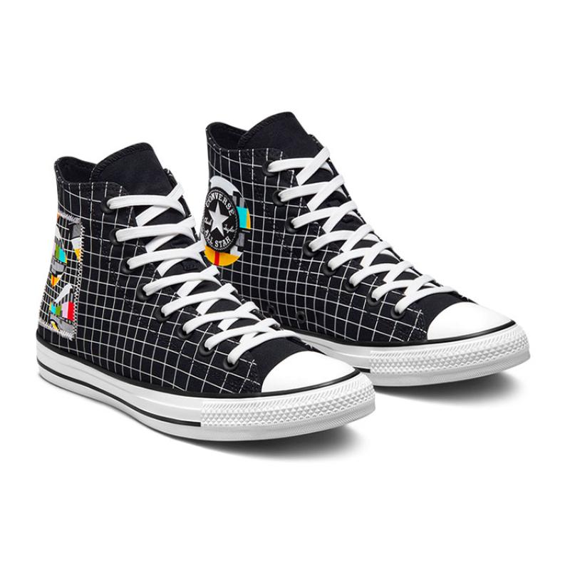 Converse Chuck Taylor All Star Удобные и Универсальные Высокие Эспадрильи Унисекс Черно-Белые
