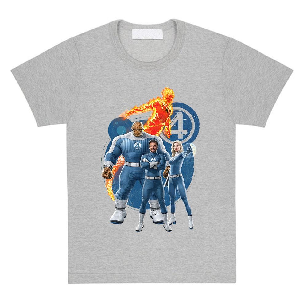 Летние женские мужские футболки Фильм Фантастическая четверка Первые шаги Футболка Хлопок Лето Женские футболки Унисекс Уличная одежда Топ