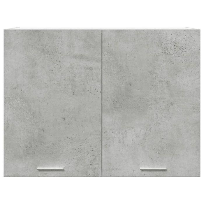 VidaXL Armoire suspendue "Lyon" Gris béton 80 x 31 x 60 cm Bois d'ingénierie 856109