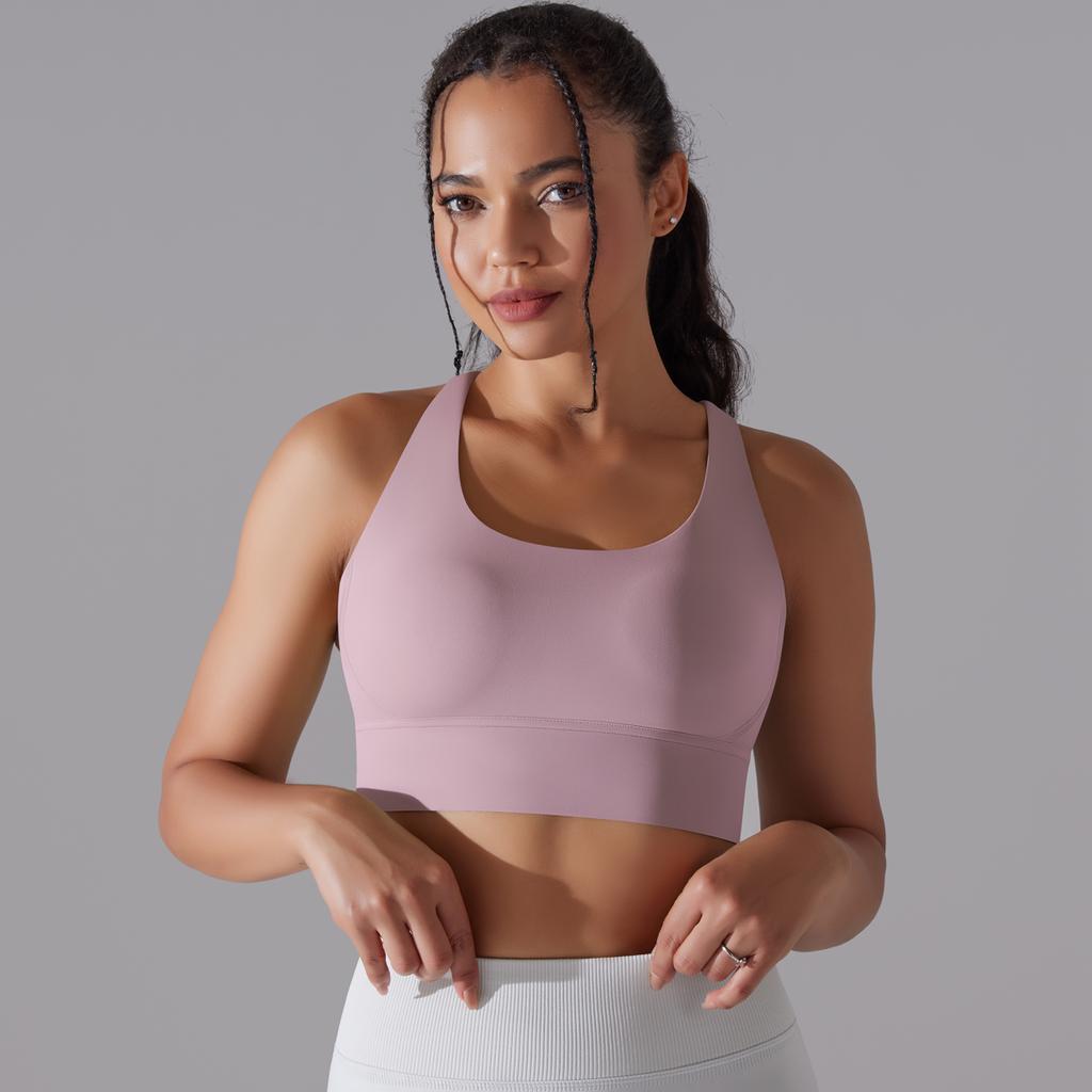 Auroth Back Cross Sports Underwear Shockproof Gathering Yoga Sports Bra Fitness Top
