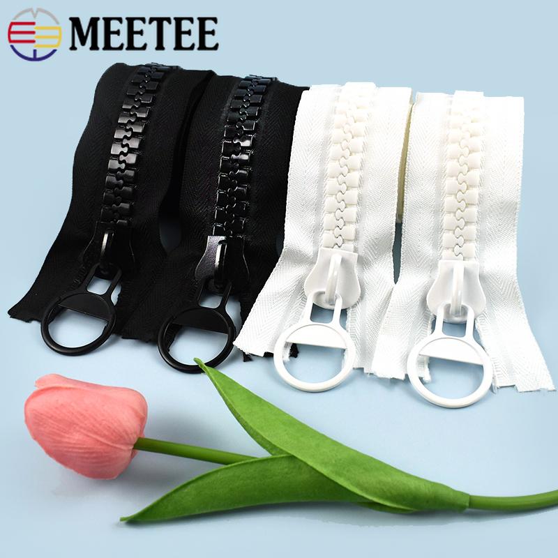 20# Meetee 60/75/80/100/150/200 см Экстра Большие Пластиковые Молнии для Пуховиков Курток Разоъемные Молнии Запасные Аксессуары для Ремонта Молний