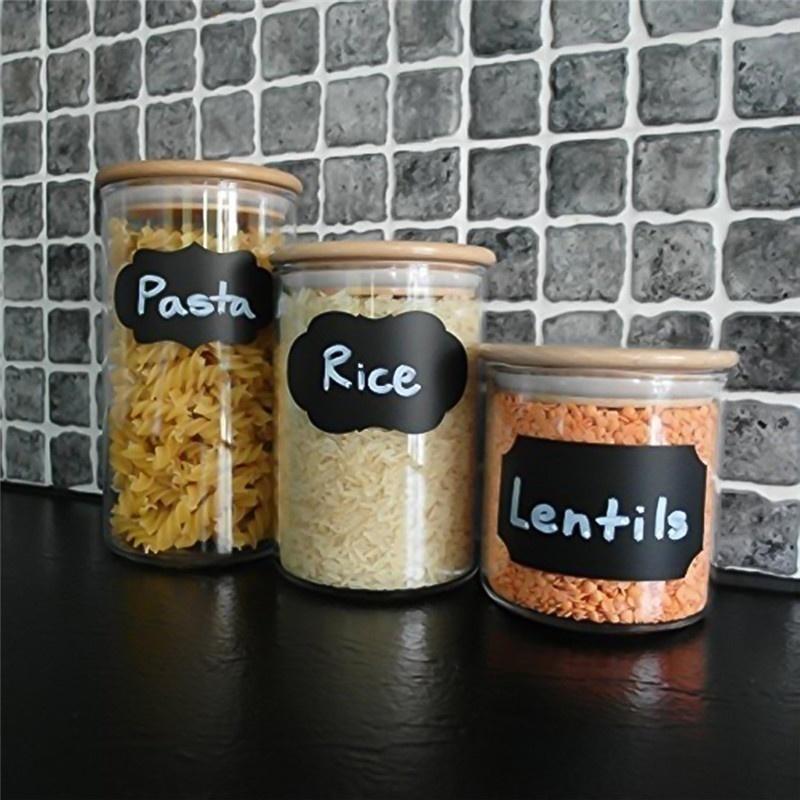 40/80/120 шт., домашняя классная доска, маркер для специй, водонепроницаемые этикетки, наклейки, бирки для бутылок, этикетка для доски