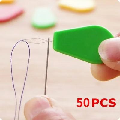 50 шт. Пластиковая петля для продевания нити, сделай сам, нитковдеватель для иглы, вставка стежка, ручной инструмент для шитья