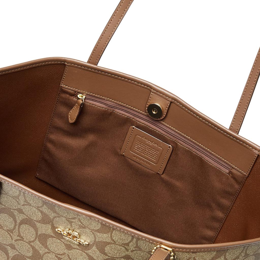 Tote Bag 5696 Signature [Coach] Women's Im/KhakiSaddle2 [Item]