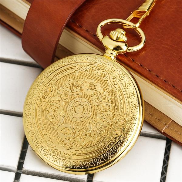 Стимпанк Полный Хантер Золотой/Серебряный/Черный Кварцевый Аналоговый Сплав Моей Дочери Карманные часы/Моему СЫНУ Карманные часы Подвеска Цепочка Часы с Римскими цифрами