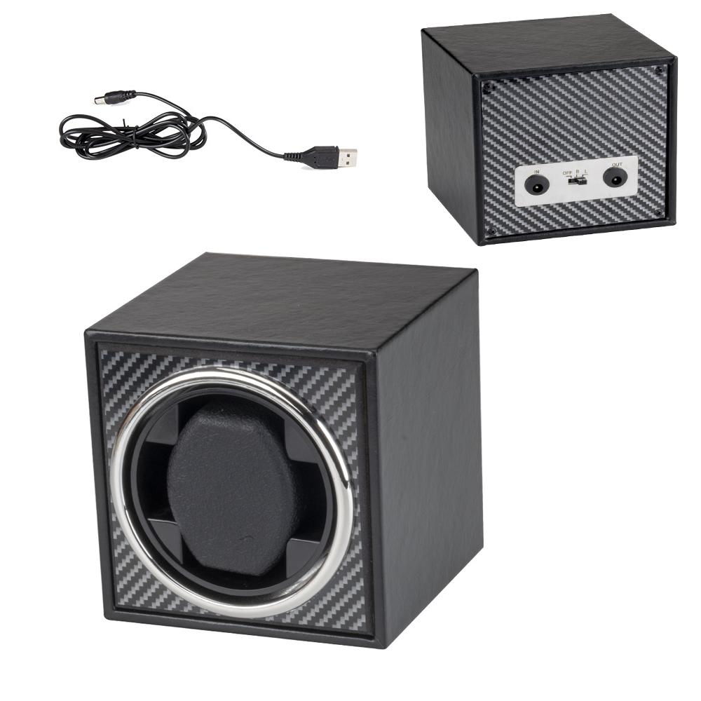 1 шт. USB Питание Черный Механическая Коробка для Завода Часов Мотор Шейкер Подзаводчик Часов Хранение Ювелирных Изделий деревянный для Механических Часов
