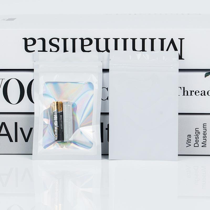 Голографические майларовые пакеты для хранения - Герметичные, Не пропускающие запах, 3D радужные запаиваемые пакеты с прочной застежкой-молнией, Толстый и прочный край