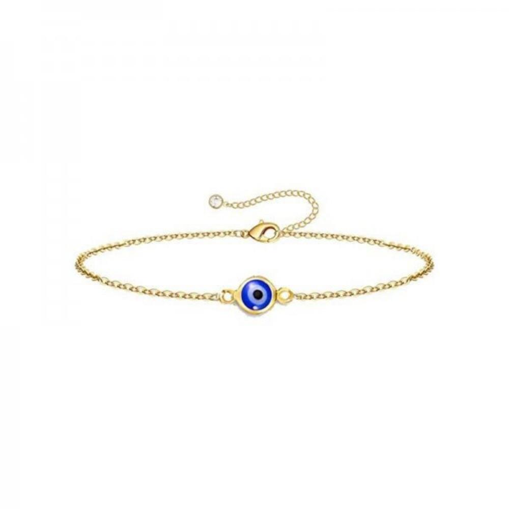 Unique Turkish Blue Eye Bracelet Vintage Adjustable Chain Bracelet Stainless Steel Bracelet Unisex