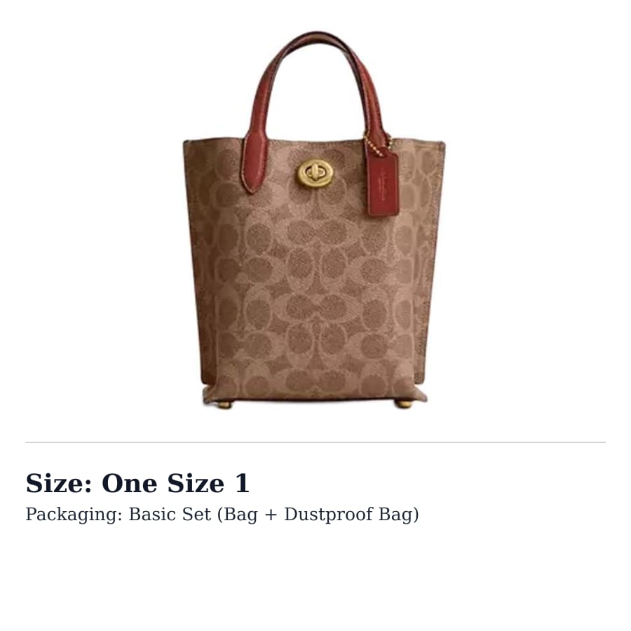 COACH Willow Cow Leather With Coated Canvas Crossbody Handbag Small Women's Brass & Cinnamon & Rusty Red CS238-B4NQ4