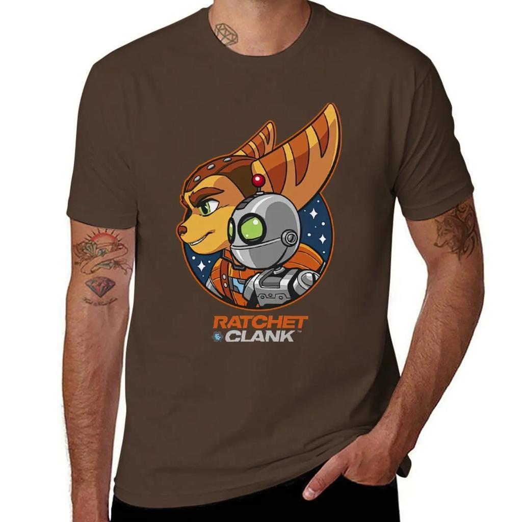 Футболка с героем Ratchet & Clank: Rift Apart фигурки аниме хиппи одежда одежда больших размеров Мужские футболки
