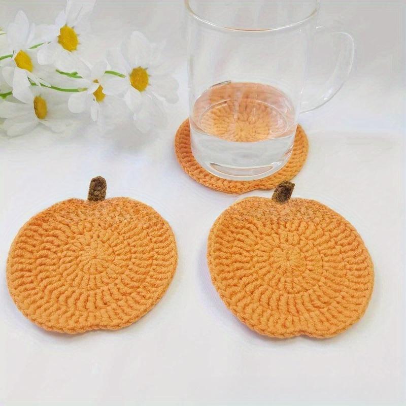 1 шт. вязаная крючком нескользящая вязаная подставка под стакан, держатель для кофе, чая, напитков, подставка под горячий напиток, кухонная теплоизоляционная подставка