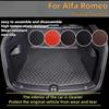 Коврик в багажник для Alfa Romeo Giulia Stelvio 2017- Кожаный Противоскользящий Ковры для багажника Автомобильные Аксессуары для интерьера