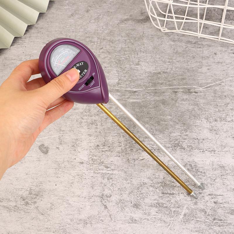 Plant Test Flower Instrument Tool 3 In 1 Soil Meter Moisture Light Ph Testers With 2 Probes Soil Monitor For Garden