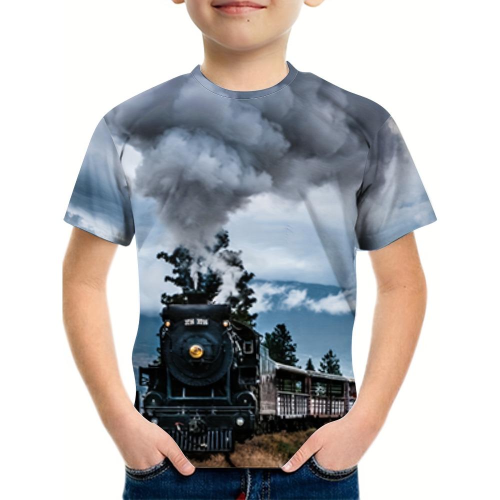 Футболка с принтом «Тягачи для детей» на 3D-принте, одежда для мальчиков, топы для девочек, футболка с коротким рукавом для детей с изображением машин и тракторов, летние футболки для мальчиков