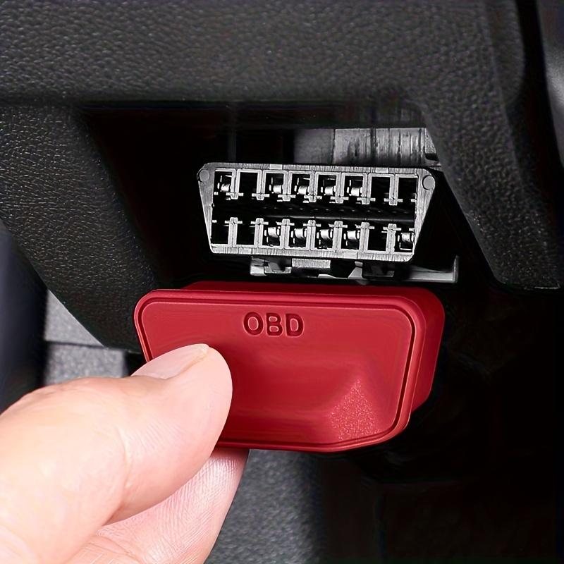 Силиконовая заглушка для порта OBD автомобиля с ручкой, защитный чехол-замок для порта OBD, водонепроницаемые, пылезащитные автомобильные аксессуары