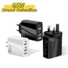Многопортовое зарядное устройство с двумя портами Type-C и тремя портами USB, 65 Вт, с поддержкой QC3.0 + PD, для мобильного телефона.